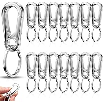 20 Pezzi Mini Moschettoni YEYIT Argento - Portachiavi Piccoli Per Zaini E Outdoor - Foto 4