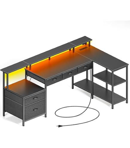 Genesis HOLM 320 RGB Gaming Tisch Weiß – Mit LED-Beleuchtung, USB-Hub & Kabelloser Ladefunktion