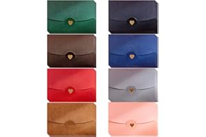 ‎LA LLARETA La Llareta Mini Briefumschläg, 48 Stück Geschenkkarte Umschlag, Mini Umschläge Bunt, mit Herz Verschluss, für Diy GeschenkKarten Weihnachten Valentinstag Geburtstagsfeier Geschenk Card(8 Modelle)