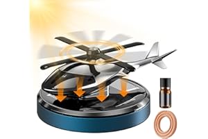GENERISCH Hubschrauber Auto Duft Diffuser, Armaturenbrett Hubschrauber Duft Diffusor, Hubschrauber Solarenergie Rotierender Aromatherapie Diffusor für Auto, SUV, LKW