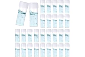 VOKMON 100 pezzi 5 ml di plastica criortube e 5 fogli di adesivi per etichette, provette con tappo per campioni di plastica, piccole fiale (stile 1)