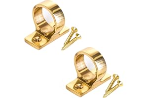 WHITE HINGE 2X Single Solid Brass Eyelet Sashes - Window Puller Latches - Open/Close Handles