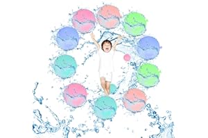 Amebleak 10 PCS Globos Agua Reutilizables, Globos de Agua Llenado Rapido, Bolas Bombas Agua de Silicona, Juguetes Agua para Niños, Adultos, Familia, Jardín al Aire Libre, Juegos de verano