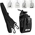Universal Walkie Talkie Nylon Belt Case Bag with Adjustable Shoulder Strap, Two Way Radio Holder Holster Case MSC-20A for Kenwood/Motorola/HYT Two-Way Radio
