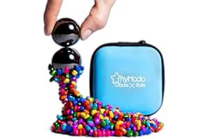 myHodo Crack Magnets Bundle | 2x Sfere Magnetiche Forti (33mm) & 550+ Pietre Magnetiche Colorate (~6mm) | Gioco Magnetico per ASMR & Relax | Fidget Magnet Toy | Giocattolo Antistress | Aiuto per ADHD