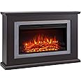 FLAMME Evora Fireplace with 47'' surround with 2kW Fireplace Heater Espresso Oak Multiple Colours Available