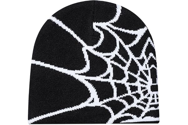 Lufdegim Spider Web Hat stickade mössor mössa Y2k för kvinnor män, trendig säckig mössa hatt mjuk stickad mössa, Y2K beanie