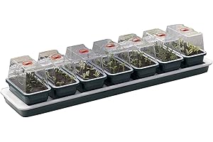 Britten & James Heated Windowsill Nursery 7 in 1 Propagator Set with Heated Tray and Seven Professional Quality Mini Propagators