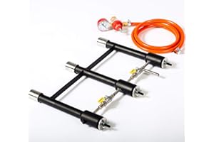 DEVIL-FORGE Brûleur à gaz modèle 3 Connectés DFP (240.000 BTU) pour forges à gaz et fours de fusion de métaux, Efficace et économique, Gas Burner