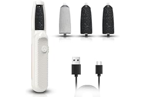 BOBOPACK Pedicura Eléctrica Profesional - Juego de Eliminación de Callos de los Pies, Recargable y Portátil, para Lima del Pie con 3 Rodillos de Repuesto, 3 Velocidades, Herramientas para el Cuidado de los