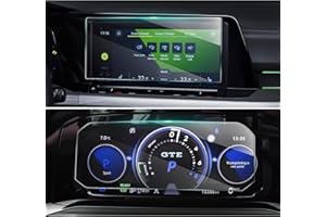 GIUD Pellicola Schermo Golf 8 MK8 GTI GTD GTE 2019-2023 Pellicola Protettiva per Display, Pellicola Golf 8 gti in Vetro Temperato di GPS Anti-Graffi Golf 8 Accessori(10 e 10,25 Pollici)