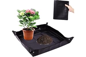 ‎SEWOKON Sewokon Pflanzmatte, Umtopfmatte, Pflanzunterlage, Pflanzenmatte, Gartenmatte, Potting Mat, Faltbare Wanne, 68cmx68cm