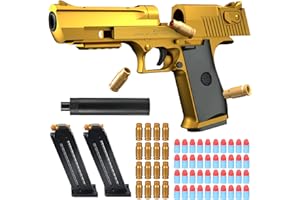 GUBOOM Spielzeug Pistole, Schaumstoff Pistole, Kinderpistolen, Pistole Kinder mit Schalldämpfer, Spielzeugpistolen mit Soft Bullet