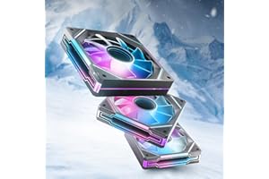 AsiaHorse Ventilateur de boîtier PC ARGB 120MM [Lot de 3] [Infinity Mirror] [HDB] Ventilateur RGB 1800 RPM/ 61.5CFM/ 24 LEDs 5V 3PIN ARGB et ventilateur PWM 12V 4PIN durée de vie de 50000H AMICI5GT