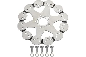 BLCYANUE 11.5'' Front Skull Brake Rotor for Harley Davidson Sportster 1984-2013,Softail all Models 1984-2014,Dyna all Models 1991-2005,Early Super Glide Models 1984-1991,Touring all Models 1984-2007