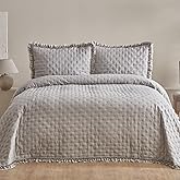 Karaca Home Viona Double Bedspread Set Grey