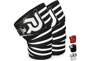 R2F RIGHT TO FIGHT R2F Knee Wraps, Knee Support Weight Lifting, 2 pack sports wraps for Men, Gym Knee Braces, Powerlifting, Crossfit, Squatting, Running, 78’’ Elasticated Straps For Women