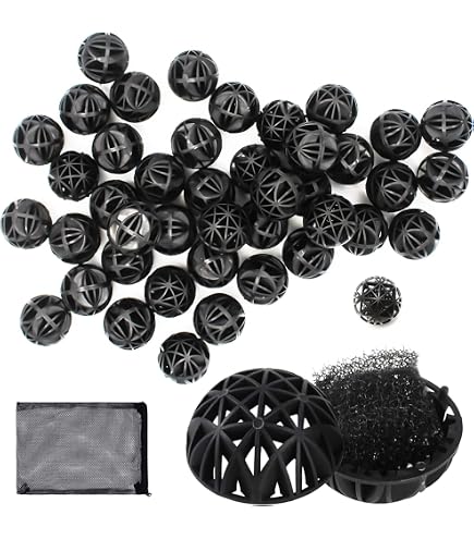 JIH Bio-Keramikringe Filtermedien – 1,8 Kg (4 Beutel), Ø 5,1 Cm, Für Aquarium & Teichfilter