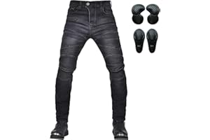 VOLERO JES-3 Classique Pantalon Moto Homme Homologué, Résiliente Jean Moto Homme/Femme de Protection, Le Pants Convient à Toutes Les Saisons