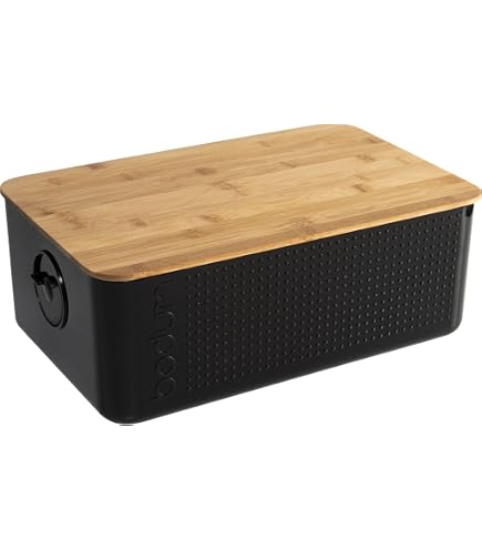 Boîte à Pain En Bambou Avec Couvercle – Design Moderne, Rangement Pratique Pour Pain Ou Snacks - 12