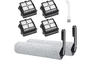 YYDSLEE Kit d'accessoires pour Tineco Floor One S5 / S5 Pro / S5 Extreme aspirateur eau et poussière 7 pièces Accessoires 2 Rouleau brosse + 4 filtres pièces détachées + 1 brosse de nettoyage
