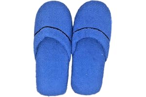 INGROSSO MERCERIE LCF LCF Ciabatte Spugna 100% Cotone - Made in Italy (Uomo, Bluette)