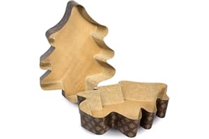 Guardini, Set di 2 Stampi Albero di Natale 25x32 cm, Monouso, Quantità max impasto 900 gr, Carta da forno antiaderente, Made in Italy