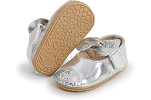 RVROVIC Baby Mädchen Mokassins Säugling Prinzessin Glitzern Premium Leichte weiche Sohle Prewalker Kleinkind Mädchen Schuhe