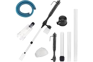 JSMTKJ Aspirateur Aquarium Kit Pompe pour Nettoyage Aquarium Aspirateur Électrique pour Aquarium Nettoyeur Automatique De Gravier Aquariophilie pour Changer l'eau et Nettoyer Sable