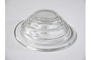 Dapo Deko-Ersatz-Schale-Abdeckschale oder Glasfuß für Nebler, Zimmerbrunnen Ersatzglas Dekoglas Ersatglaszfuß (Abdeckschale 11,5-4,4cm)