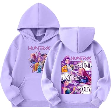 Survêtement 2 Pièces Streetwear Y2K Fille & Garçon | Sweat à Capuche + Pantalon - Style Démons/Hunters