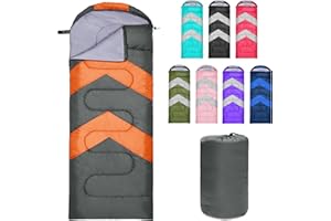 Zusentee Schlafsack 3-4 Jahreszeite für Outdoor Camping Warme Einzelne Erwachsene Wasserdicht Leichter Ultraleicht Schlafsack für Erwachsene Kinder Camping Wandern, Reise