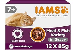 IAMS Senior Wet Cat Food Land & Sea in Gravy 12 x 85g
