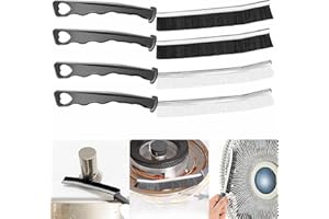 WHALINE Brosse de Nettoyage des Interstices,4 Pcs Brosse Nettoyage Salle de Bain Brosse Joint Carrelage Brosse de Nettoyage Rainure Fenetre Bristled Crevice Cleaning Brush pour Porte,Fenêtre,Rail de Cuisine