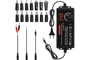 Universell strömförsörjning 3 V-24 V justerbar strömförsörjning 100 V–240 V AC till DC