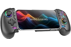 Mars Gaming MGPXPRO, Gamepad Bluetooth 5.0 2i1, Smartphonehållare till 7", Joysticks och Hall Effect magnetiska avtryckare, Makro- och Turbo-knappar, PS4|Switch|Switch 2|PC