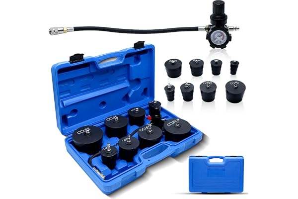 CCLIFE 9 Pièces Testeur de fuite pour système turbo avec manomètre 35-90mm