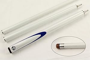 Jonny 8 Ball Double Jointed 3pc WHITE TORNADO GRAPHITE Pool Cue – Shorten to 45”