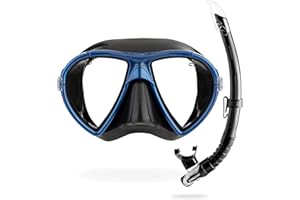 CRESSI Ocean - Single Ocean Mask or Combo Set Ocean Mask + Snorkel Gamma for Diving and Snorkeling, One Size, Adults