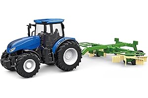 Amewi 22599 RC traktor z żyroskopem, światłem i dźwiękiem, 1:24 RTR z pilotem zdalnego sterowania, akumulatorem, kablem do ładowania