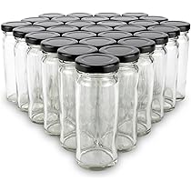 Hocz 12er Set Mini Gläser 53ml - Mit Deckel & Etiketten Zum Beschriften