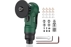 EYPINS Pneumatisk avfasningsmaskin 45° båghörn, 30 000 varv/min mini tryckluft avfasningsmaskin med C&R-vinkelblad för aluminium, stål, rak kant/båge, trimning un avgradning