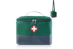 Zasjon Borsa Pronto Soccorso, Borsa per Medicinali Portatile Grande Capacità Kit Pronto Soccorso da Viaggio Porta Medicine Impermeabile Kit pronto Soccorso Casa per Casa, Ufficio, Esterno