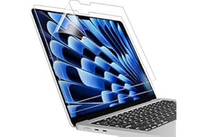 MASIBLOOM 2-Pack Displayschutz für MacBook Air 13,6 Zoll M4 M3 M2 Chip 2025-2022 5H Härte Anti-Kratzer Display Schutz Schutzfolie Bildschirmschutz Staubschutzfilter Zubehör