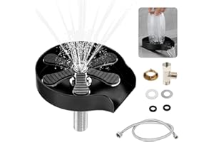 Dyna-Living Edelstahl Gläserspüler, Automatische Glasspüler Waschbecken, Glas Spüler Tassenspüler, Cup Washer Flaschenwascher, Eingebetteter Glass Rinser für küchenspüle Bar Zuhause (Schwarz)