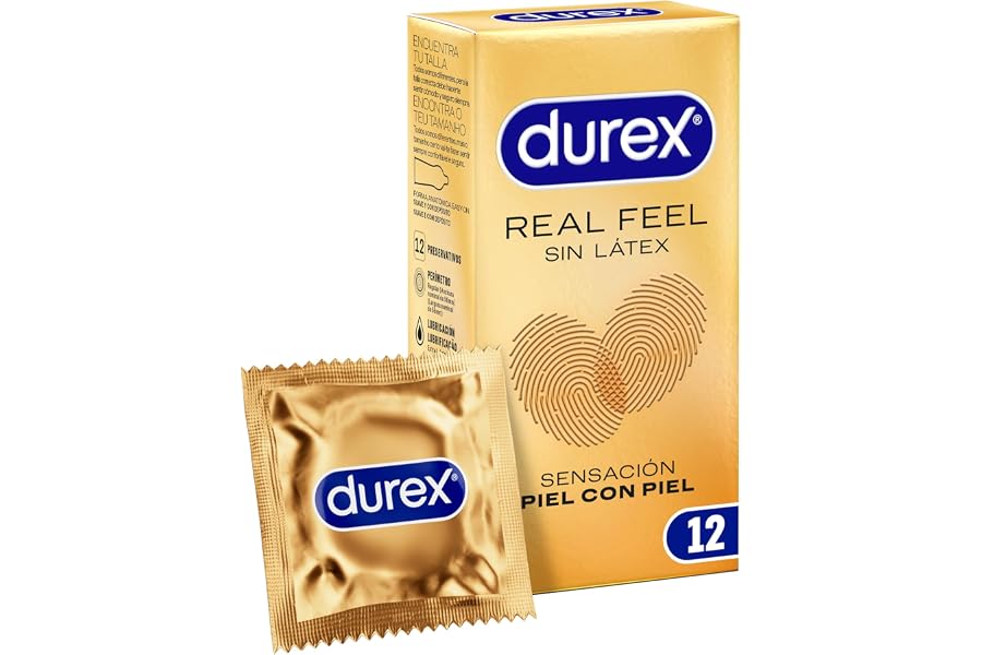 Durex Preservativos Sensitivos Real Feel Sin Látex condones - 12 Unidades ( Paquete de 1)