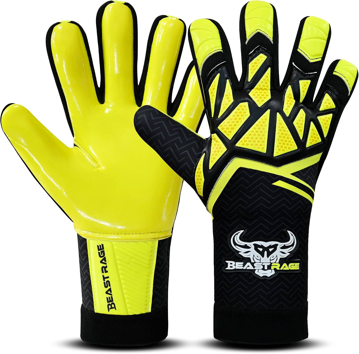 BEAST RAGE Guantes de portero para niños, adolescentes y adultos, guantes de portero de fútbol para niños y niños
