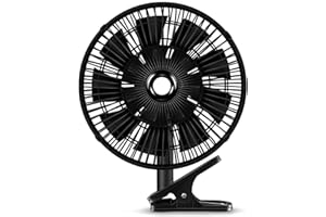 ADASP Ventilatore, 12 V / 24V, Oscillante Ventilatore per Auto, Portatile Ventilatore Potente e Silenzioso per Auto elettriche per SUV, Camper, Veicoli