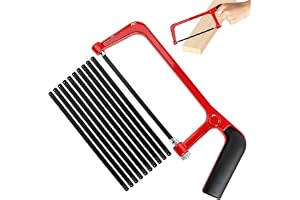 VLYX Metallsågssats, 11 delar med 10 bi-metallblad, justerbar ram, handsåg för PVC, kakel, reparationer och gör-det-själv - H