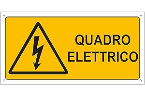 pubblimania QUADRO ELETTRICO Cartello di sicurezza in alluminio composito metallo 3 mm di spessore (Cm 29x14,5) (Quadro Elettrico)